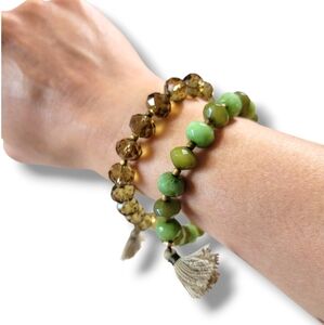 J. Jill | NWOT 'Tropical Dreams' Boho Beaded Stackable Bracelet Set [2 pc]